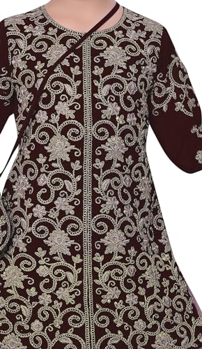 Kids Indian Girls Ethnic Kurta Lehenga Choli Dress Set with Sling, Velvet Fabric, Zari and Embroidery Work2