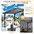 AECOJOY 8' x 8' Gazebo for Patio, Small Free Standing Lean to Gazebo Pergola with Patio Roof (64 Sq.Ft Shaded) on Clearance, Hard Top Wall Mounted Heavy Duty Awnings for Decks, Backyard and More