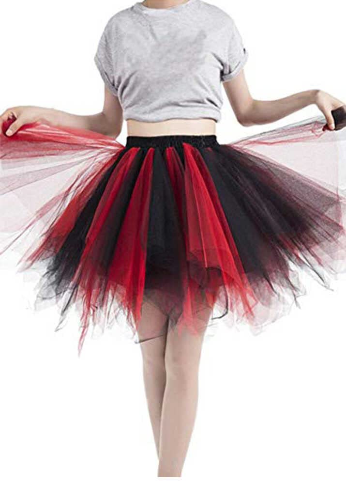 Falda tutú de tul para mujer, estilo años 50, vintage, para ballet, baile, fiesta de cosplay