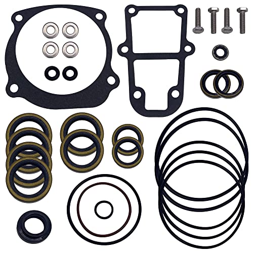 Image of A.A Lower Unit Gearcase Seal Kit Replacement for Johnson Evinrude E-Tec 75-250 HP, 1977 & Up - 5000411, 439141, 18-8384, 18-2623, 5006373