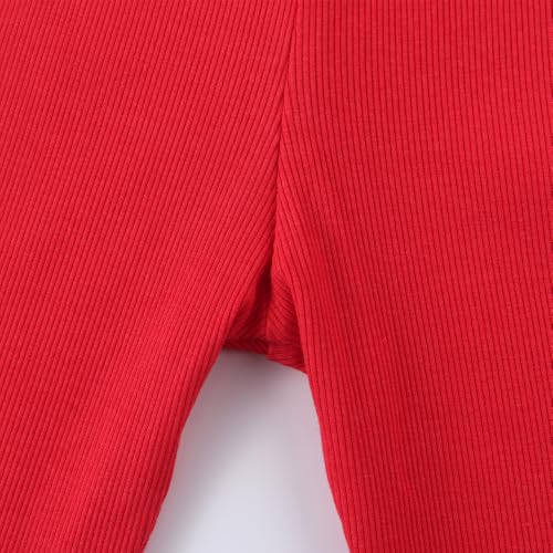 Spring&Gege Girls Ribbed Bell Bottoms Fall Flare Leggings Pants (5-12 Years)4