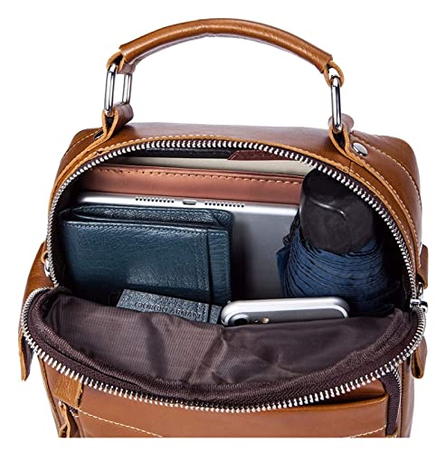 Small Messenger Bag for Men Retro Handbag, Cowhide Leather Briefcase Small Messenger Handbag4
