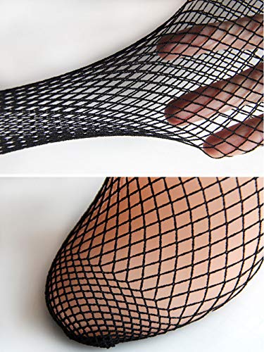 PENTA ANGEL 3 Pairs Women Black Lace Fishnet Socks Elastic Ankle High Dress Hollow Out Mesh Net Socks Tights for Summer Wear2
