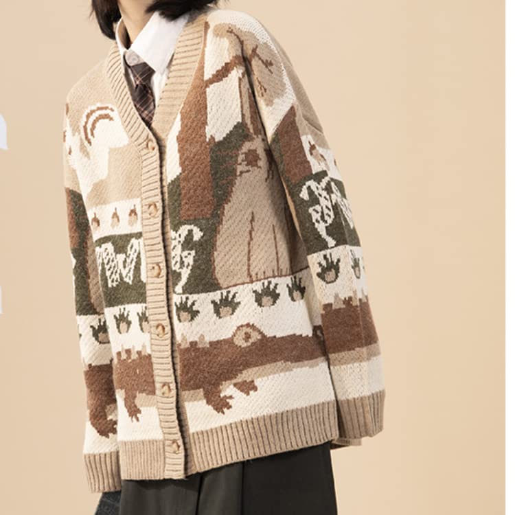 Grandpa Sweaters Vintage Aesthetic Sweater Cardigan Chunky Knitted Dark Academia Clothing Teen Girls Trendy Clothes2