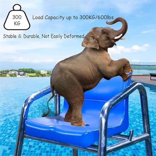 Escalera resistente para piscina al aire libre con sillas protectoras, ideal para piscina, patio, playa, parque acuático, uso en el lago
