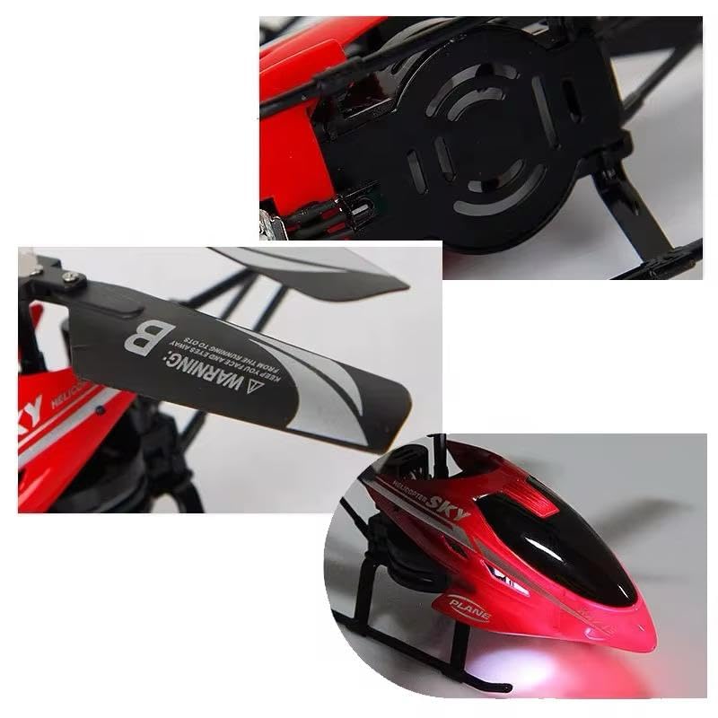 Image of RC Helicopter for Kids & Adults | Remote Control Helicopter with Gyro Stabilizer, LED Lights & Durable Blades | Rechargeable Indoor Flying Toy Helicopter for Beginners
