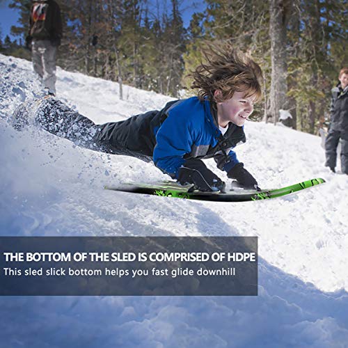 image for AQUARM Foam Snow Sled with 2 Sturdy Soft Handles & Slick Bottom, Tobog
