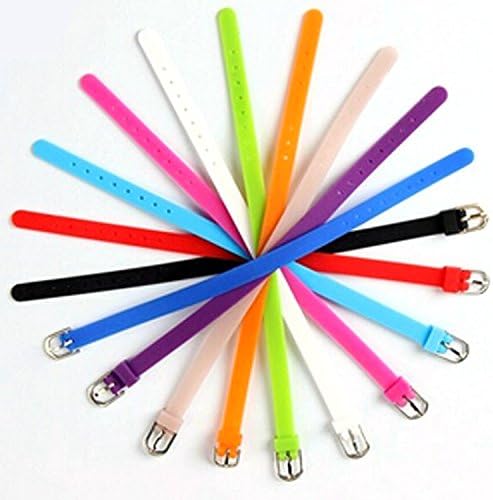 100pcs Mix Colors 8mm Adjustable Blank Silicone Bracelet StrapSlide Wristbands/Bracelets for 8mm Slide Letters,Jewelry Making Charms