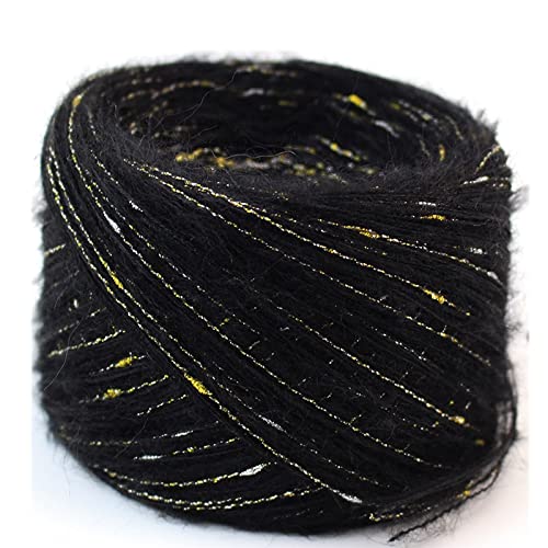 Milchbaumwollgarn, 250 g weiches Plüschgarn aus 70% Wolle for Stricken, Häkeln, Nähen und Weben, Gold-, Silber- Seidenfaden(4)