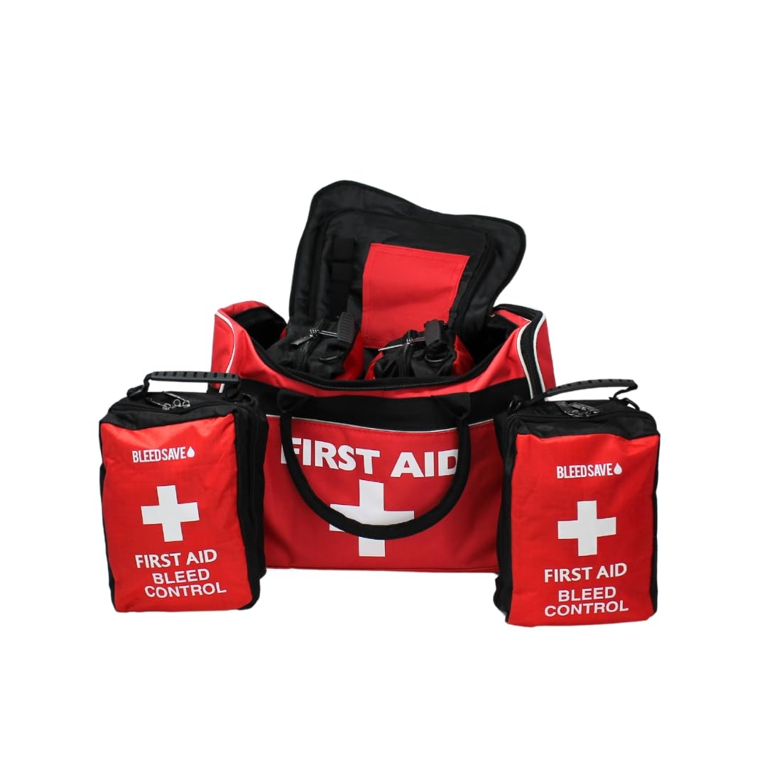BLEEDSAVE Mass Casualty Grab Bag with 4 x Basic Bleed Control Kits