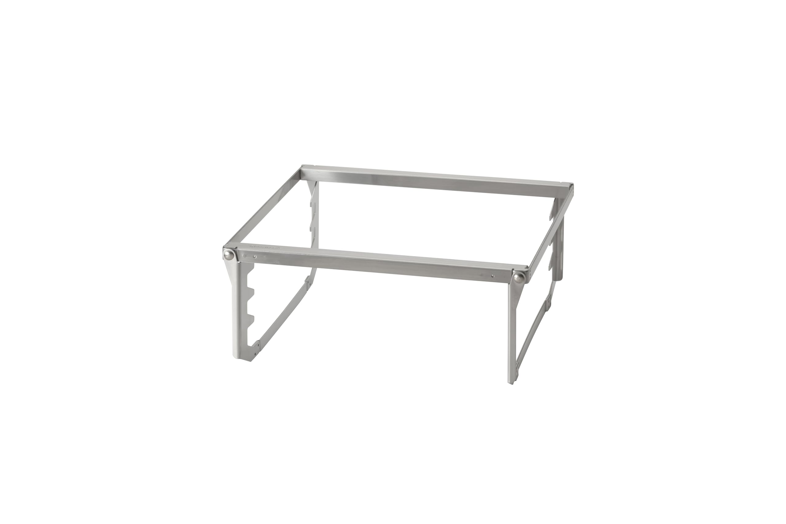 Snow Peak Stainless Steel Fireplace Grill Bridge, Medium, to fit Snow Peak Medium Pack & Carry Fireplace, adjustable height and foldable for Camping Outdoor Cooking