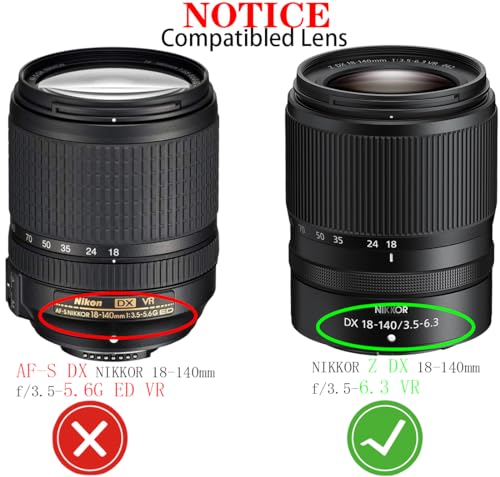 HB-101 Gegenlichtblende für Nikon Nikkor Z DX 18-140mm F3.5-6.3 VR,HUIPUXIANG 62mm Streulichtblende Sonnenblende