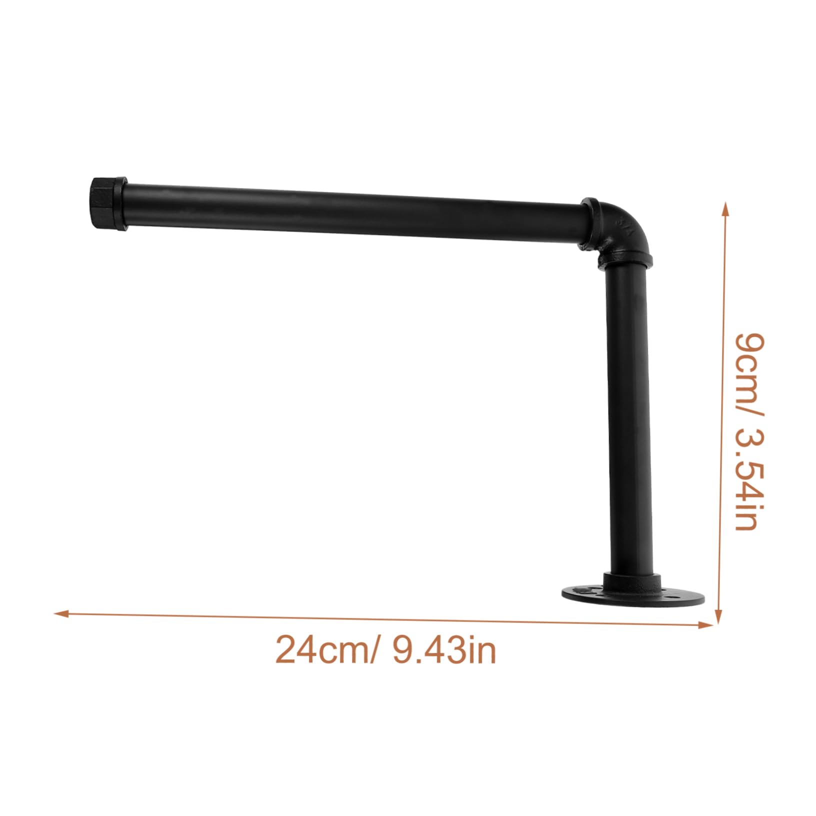 NULYLU Retro DIY Industrial Bathroom Iron Pipe Wall Mount Holder for Toilet Black Tissue Holder Roll Paper Rack Bathroom Accessories Random Style
