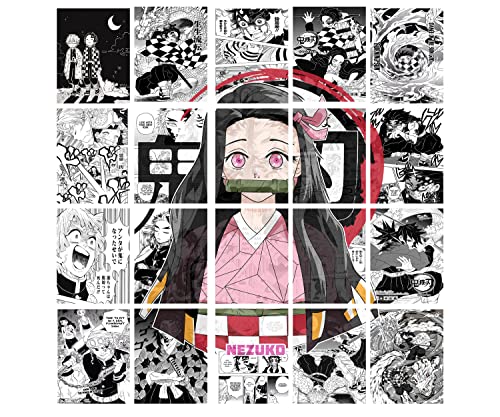 Image of VEENSHI Paper Demon Slayer Manga Wall Collage Nezuko Posters | Anime Posters | Size A4 - Set Of 20