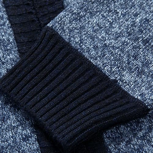 Mens Stand Collar Knitted Cardigans Full Zip Pockets Knitted Cardigan Long Sleeve Sweaters Men Knitted4