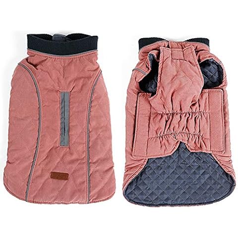 Rantow Reflective Dog Coat Winter Vest Loft Jacket for Small Medium Large Dogs Water-Resistant Windproof Snowsuit Cold Weather Pets Apparel, 6 Colors 7 Sizes (L, Pink) Cover