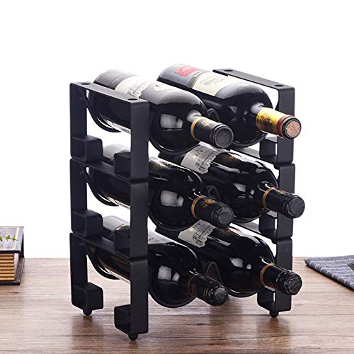 Soporte para botellas de vino 3 niveles para 6 botellas miniatura 3