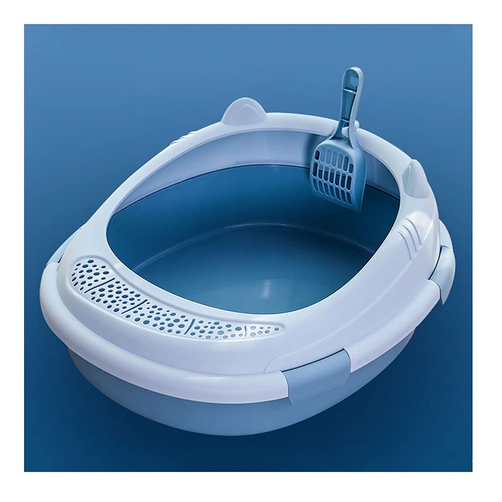 Lettiera per Gatti Cat Lettiera Scatola a Prova di Spruzzi Aperto Aperto Kitting Kitting Kitting WC Ampio Gatto vasino Gattino Forniture Facile da Pulire Toilette Gatto (Color : A)