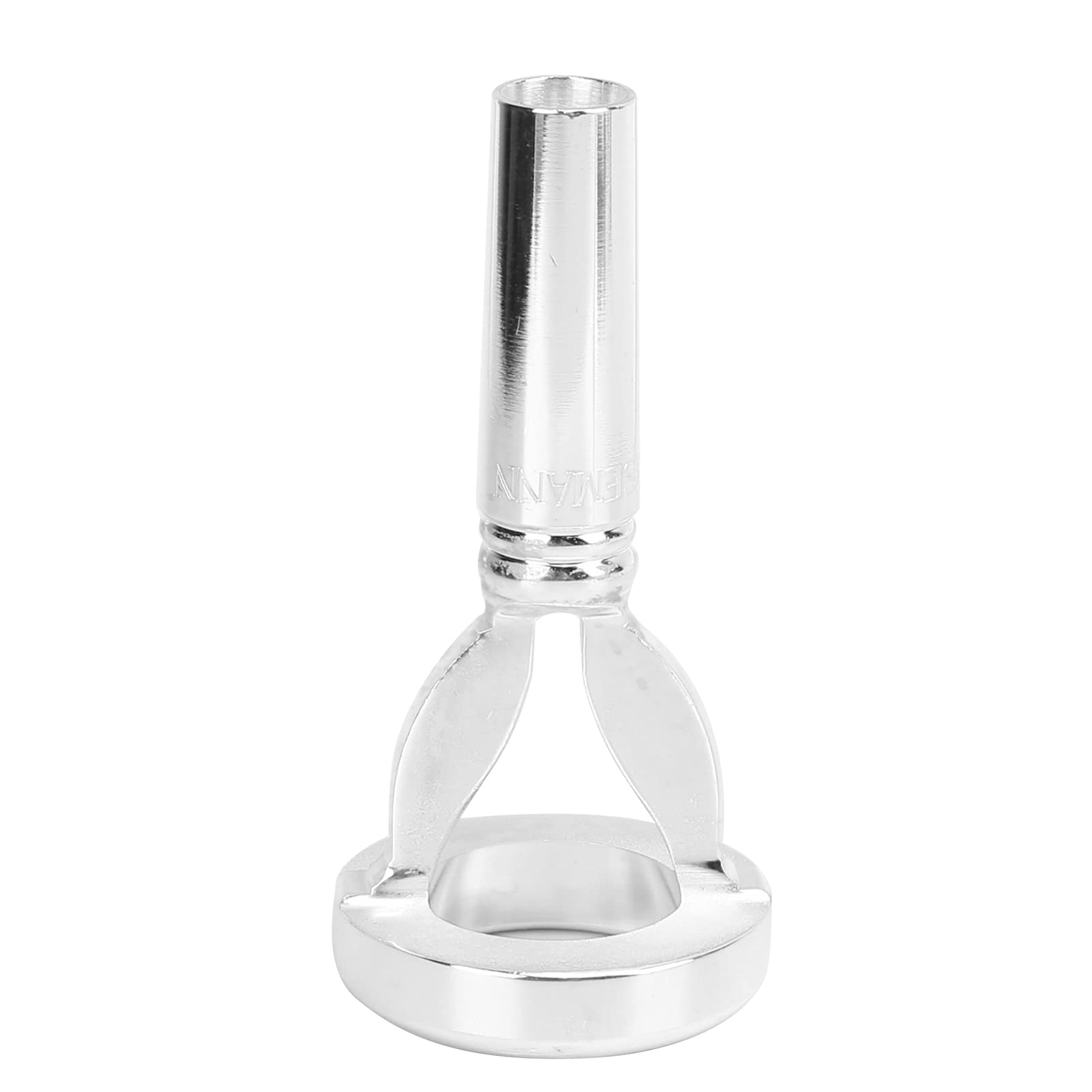 Trombone Mouthpiece Silver Plated Trumpet Practice Instrument for Trombone Players Mouth Exerciser Strength Trainer