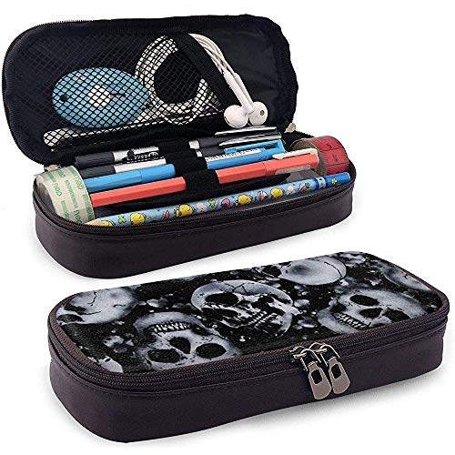 Preisvergleich Produktbild Federmäppchen Pu Leder Bleistiftbeutel Schreibwaren Veranstalter Multifunktions Kosmetik Make-Up Tasche, Halter
