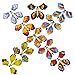 QINREN 10 Stück Fliegender Schmetterling Spielzeug Set, Helle Farben Schmetterling Karte Wind Up Schmetterling Spielzeug Gummiband Powered Magic Flying Butterfly Überraschungsgeschenk, 10 Stile