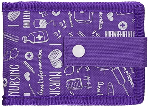 Organiseur/pochette d’infirmier | Violet à motifs | MINIKEEN'S | Mobiclinic