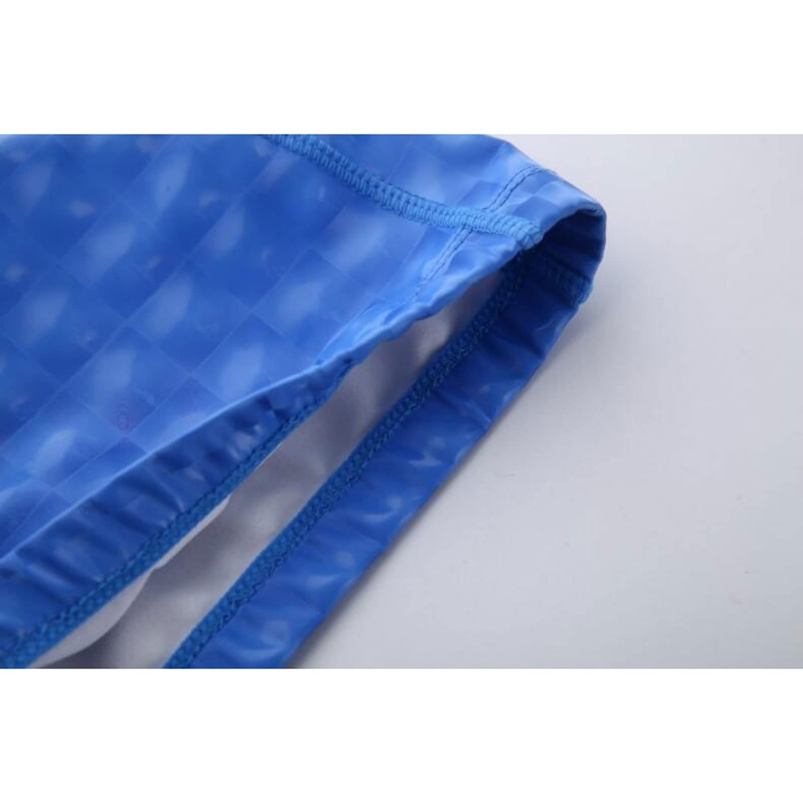 Bonnet de bain pour homme et femme en tissu avec revêtement en polyuréthane - Protection des oreilles - Cheveux longs - Imperméable - Bonnet de bain de plongée (3)