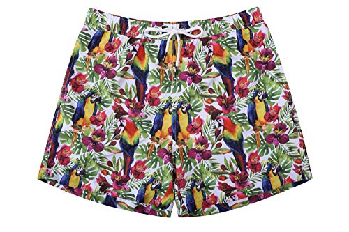 WUAMBO Mens Boardshort Swimming Trunks with Mesh Lining and Pockets.#2 Medium (Waist 32