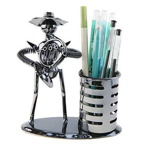 Music Musician Theme Iron Hat Man Art Steel Metal Creative Personality Pen Holder