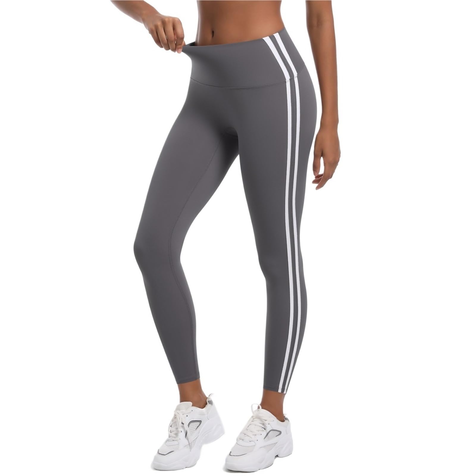Spodnie do jogi slim trening bieganie sportowe legginsy trening kontrola brzucha