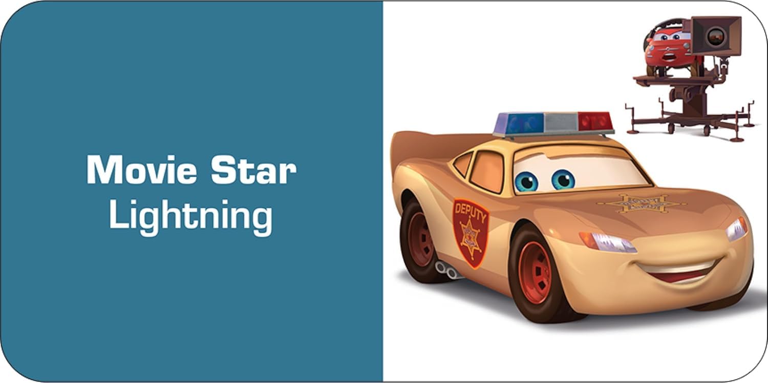Disney Juego de libros de tablero de Cars para niños pequeños y bebés, paquete con 12 libros de tablero de historias con Lightning McQueen y más libros para niños pequeños