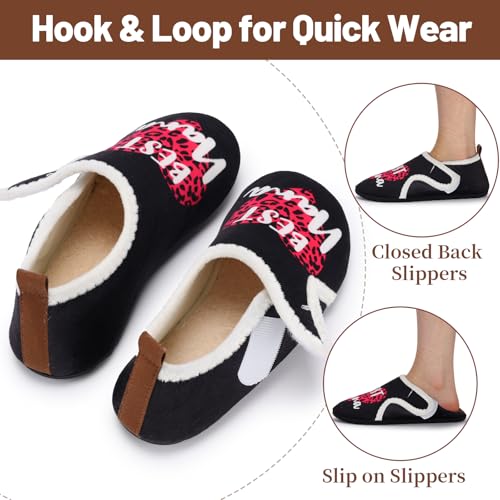 Image of Ibeauti Women Mens House Slippers Lightweight Comfy Barefoot Slipper Socks Rubber Sole House Shoes for Indoor /Outdoor Bedroom Travel