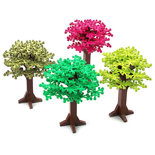 Feleph Mehrfarbig Baum Grün Pflanzen Klassisch Spielzeug Bausteine Höhe Bäume, DIY City Garten Park Wald Bäume…