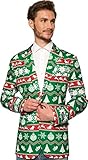 SUITMEISTER Christmas Blazers for Men | Christmas Green Nordic | Slim Fit Size M | Perfect Jacket...