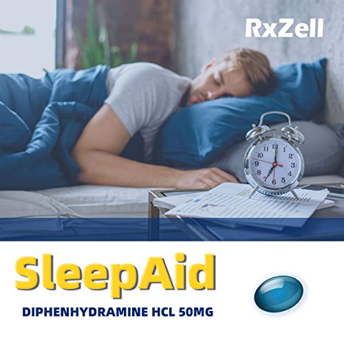 Image of RXZELL Sleep Aid, Diphenhydramine Softgels 50mg, Easy-to-Swallow, Supports Deeper Restful Sleeping, Non Habit-Forming (220 Counts | Pack of 4)