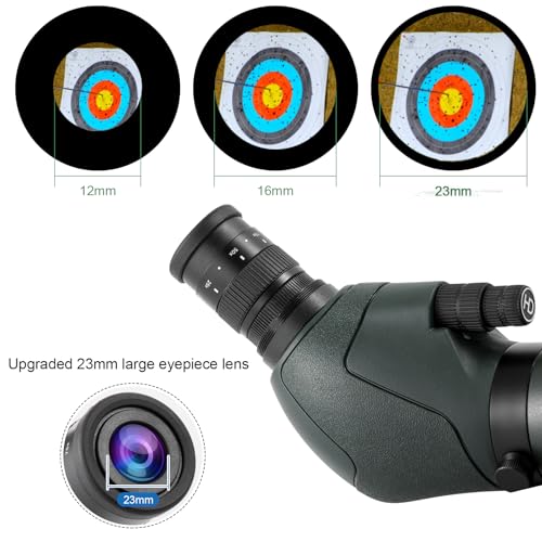 Spektiv Sportschützen, 25-75×70mm HD Dual Focus IPX6 Wasserdichtes,23mm großes Okular BAK4 FMC Porro Prism,Spektive für Vogelbeobachtung Wildtier Wildlife Scenery Mond