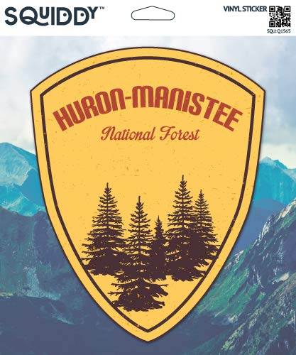 Squiddy Huron Manistee National Forest Hiking Camping - Vinyl Sticker (7
