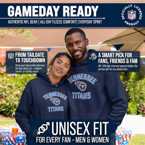 Image of Team Fan Apparel NFL Gameday Hoodie Pullover Sweatshirt for Men and Women | Officially licensed NFL Gameday fleece pullover - kangaroo pocket, ribbed cuffs, drawstring hood, unisex fit