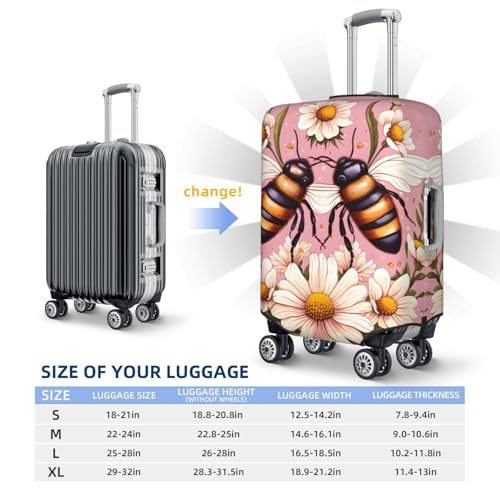 Summer Bee Travel Luggage Cover for Suitcase Anti-Scratch Fashion Suitcase Protector Washable Elastic Baggage Covers Fits 29-32 Inch Luggage for Travel Beach Holiday3