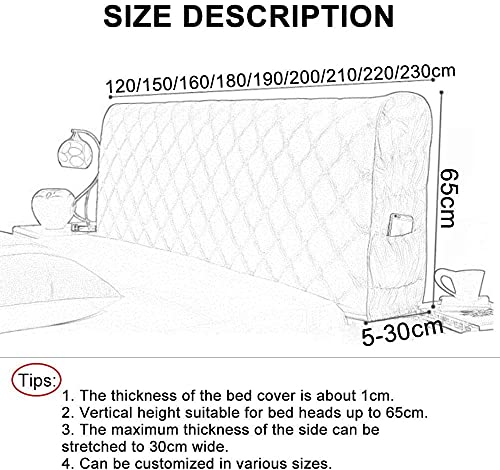 YYQIANG Bedheadboard Covers Bed Headboards Slipcover Hoofdeinde Covers Protector Hoofdeinde Covers voor Dustichte Cover Voor Double/Small/King Size Kids Volwassen Slaapkamer Bedden Beschermend - Afbeelding 5