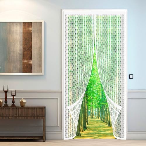 Moustiquaire porte magnétique premium blanche 118x240 robuste - 2