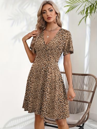 Image of Zeagoo Womens Summer Dresses Wrap V Neck Dress Floral A-Line Ruffle Sleeve Casual Sundress with Pockets 2026