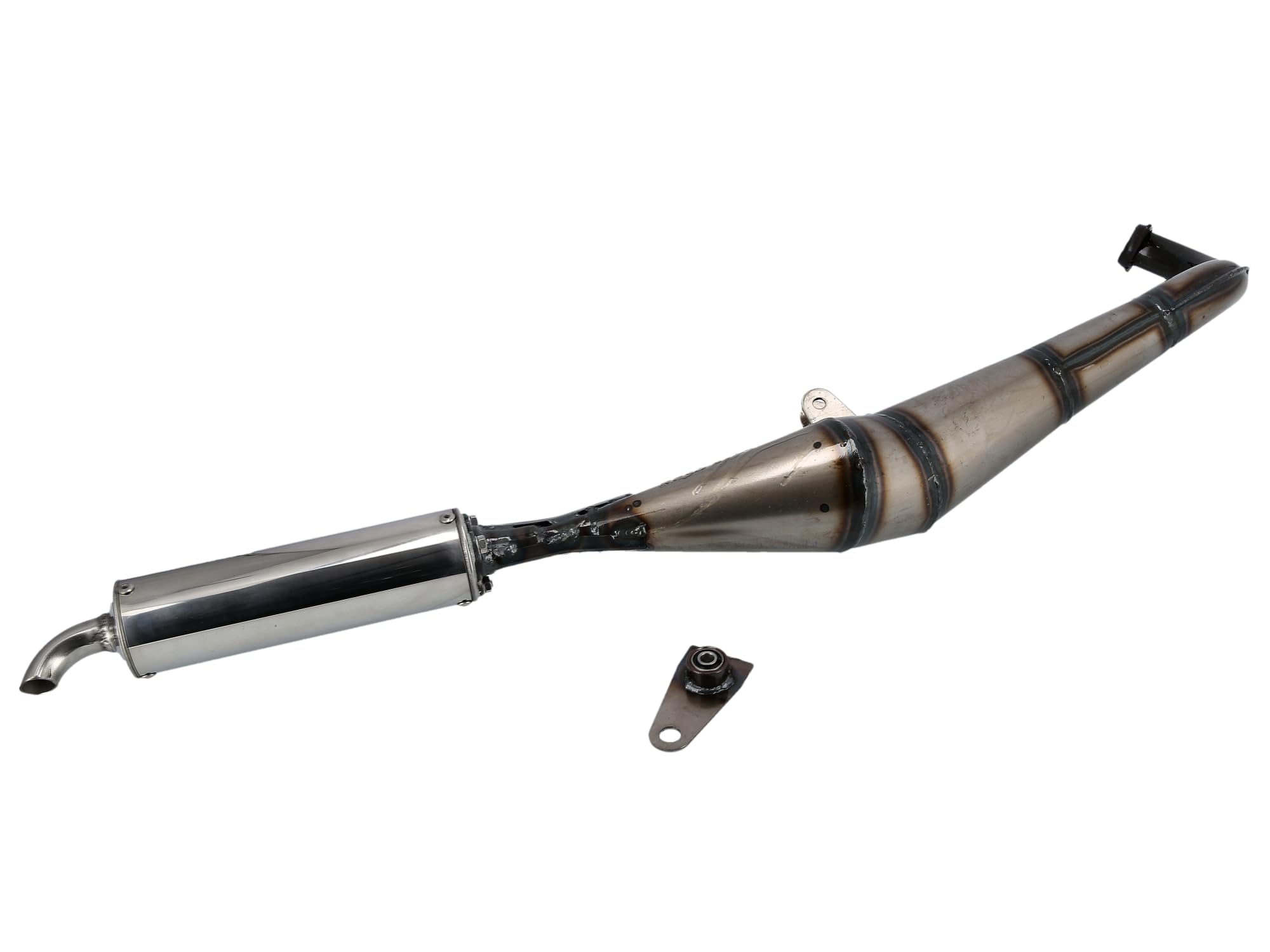 Rennauspuff RESO C32 Sport Auspufftopf mit Kugelflanschanschluß Ø32mm Krümmer