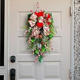 Photo Gallery cnanrnanc decorazione natalizia a forma di goccia, 50 cm, con bacche artificiali e fiocco, decorazione natalizia per porte e finestre Photo Gallery cnanrnanc decorazione natalizia a forma di goccia, 50 cm, con bacche artificiali e fiocco, decorazione natalizia per porte e finestre