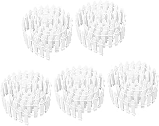 ifundom 5pcs Miniature Garden Fence Fairy Garden Picket Fencing Kit Weatherproof Plastic Small Edging Decorative Fence Panels