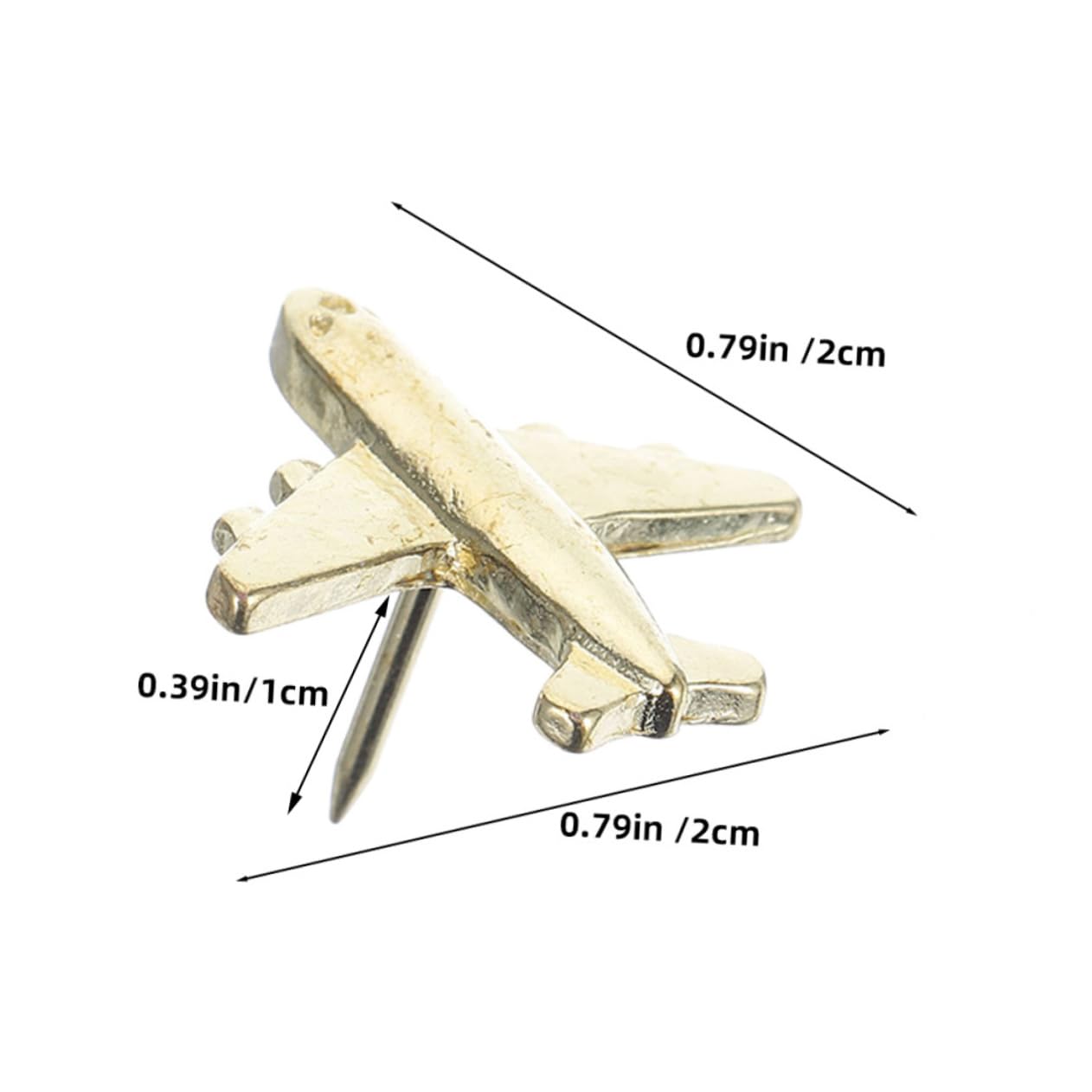 Juego de 4 Chinchetas Decorativas de Metal para Tablón de Anuncios Chinchetas de Avión para Pared Mapas Decorativas Papelería de Oficina Unidades X 4