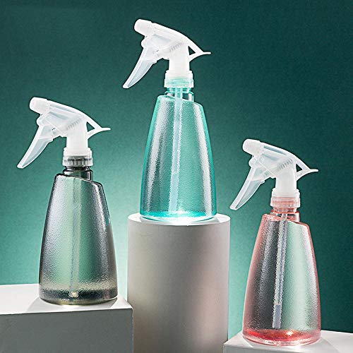 Preisvergleich Produktbild 500ml wiederaufladbare Feinnebel-Sprühflasche Alkohol, Reinigungsflüssigkeitssprühflasche, zum Reinigen, Gärtnern, Pflanzen, Küche, 3 Packungen-Pink