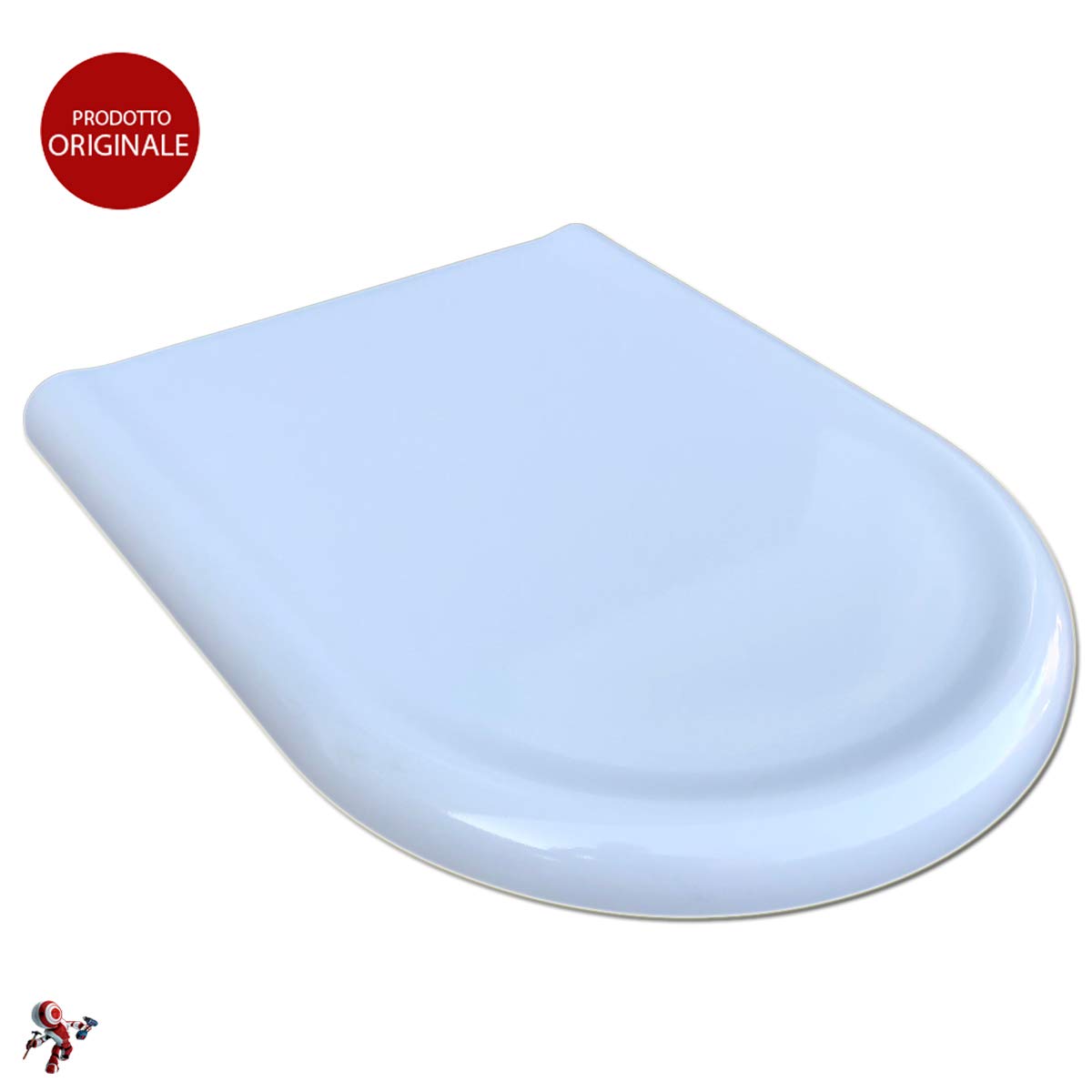 Copriwater Dolomite Clodia ORIGINALE in termoindurente cerniere inox codice J104900 colore bianco