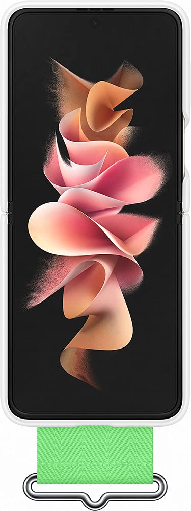 SAMSUNG - Galaxy Z Flip3 Silicone cover Strap 純正品 EF-GF711TWEGUS | Galaxy Z Flip3 5G Silicone Cover with Strap