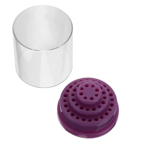 Caja de almacenamiento de cabeza de molienda 48 agujeros Brocas de taladro de uñas Estuche de brocas vacías Pantalla de brocas de uñas Organizador